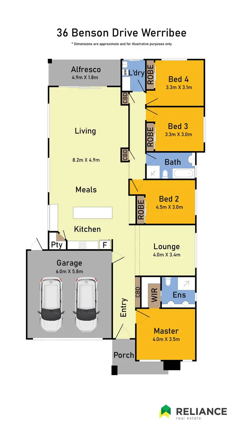 Floorplan of Homely house listing, 36 Benson Drive, Werribee VIC 3030