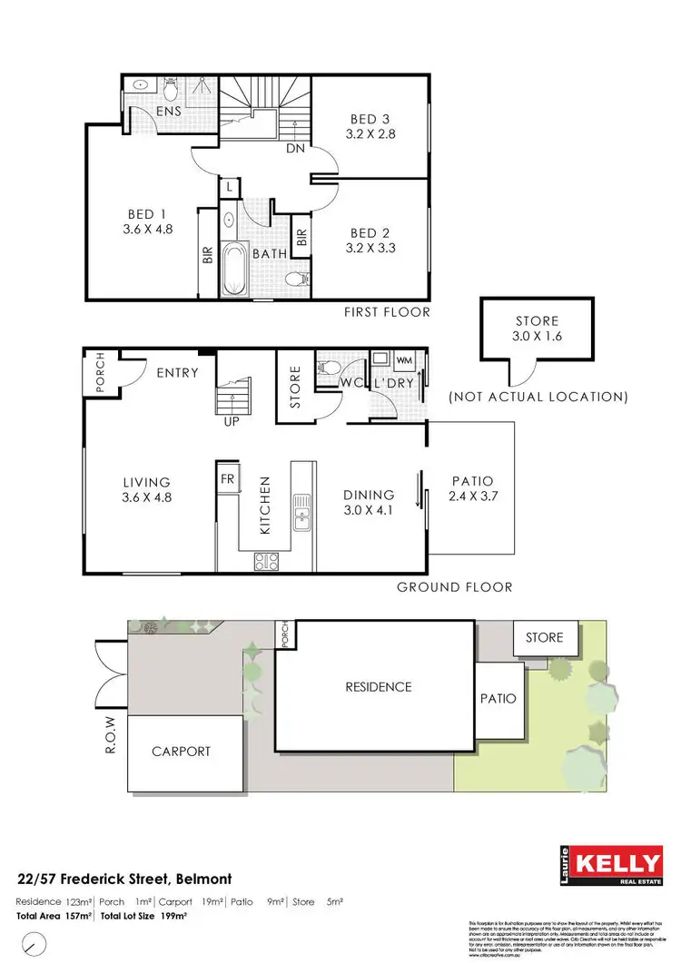 Floorplan of Homely townhouse listing, 22/57 Frederick Street, Belmont WA 6104