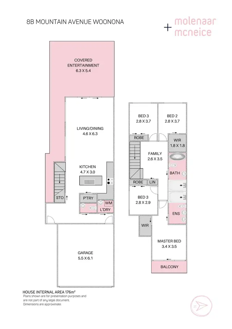 Floorplan of Homely semi-detached listing, 8b Mountain Avenue, Woonona NSW 2517