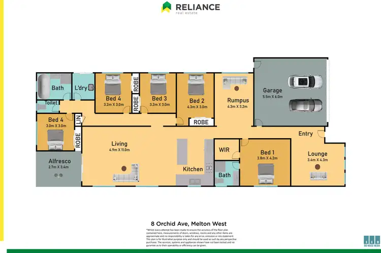 Floorplan of Homely house listing, 8 Orchid Avenue, Harkness VIC 3337