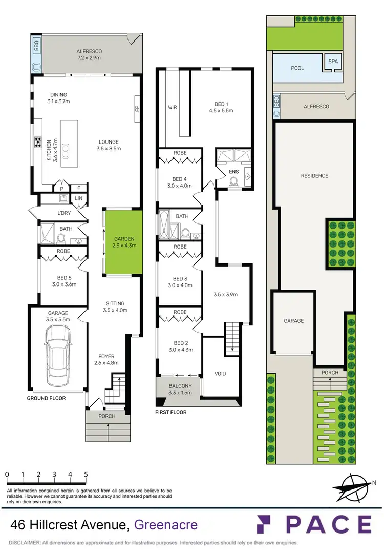 Floorplan of Homely semi-detached listing, 46B Hillcrest Avenue, Greenacre NSW 2190