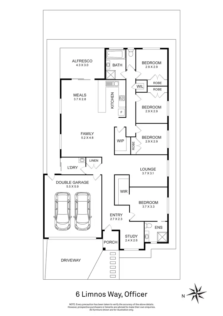 Floorplan of Homely house listing, 6 Limnos Way, Officer VIC 3809