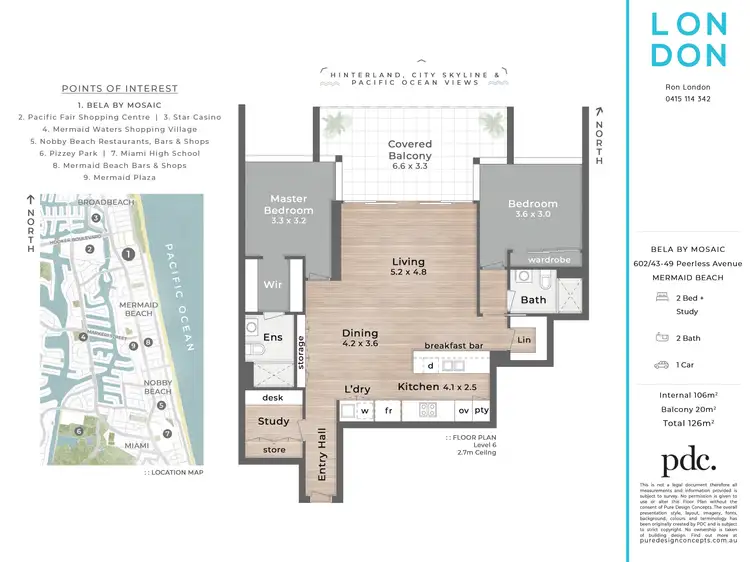 Floorplan of Homely apartment listing, 602/43 Peerless Avenue, Mermaid Beach QLD 4218