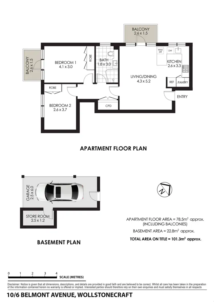 Floorplan of Homely apartment listing, 10/6 Belmont Ave, Wollstonecraft NSW 2065