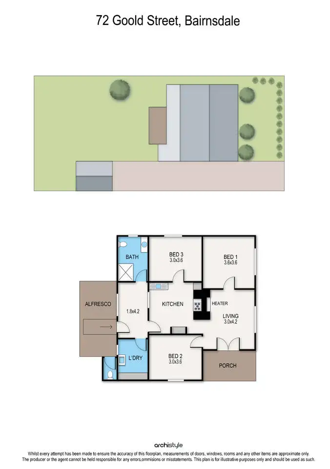 Floorplan of Homely house listing, 72 Goold Street, Bairnsdale VIC 3875