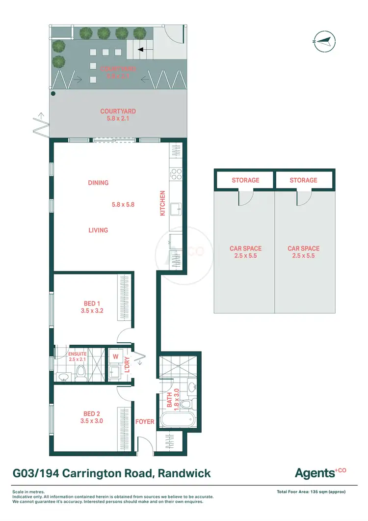 Floorplan of Homely apartment listing, G03/194 Carrington Road, Randwick NSW 2031