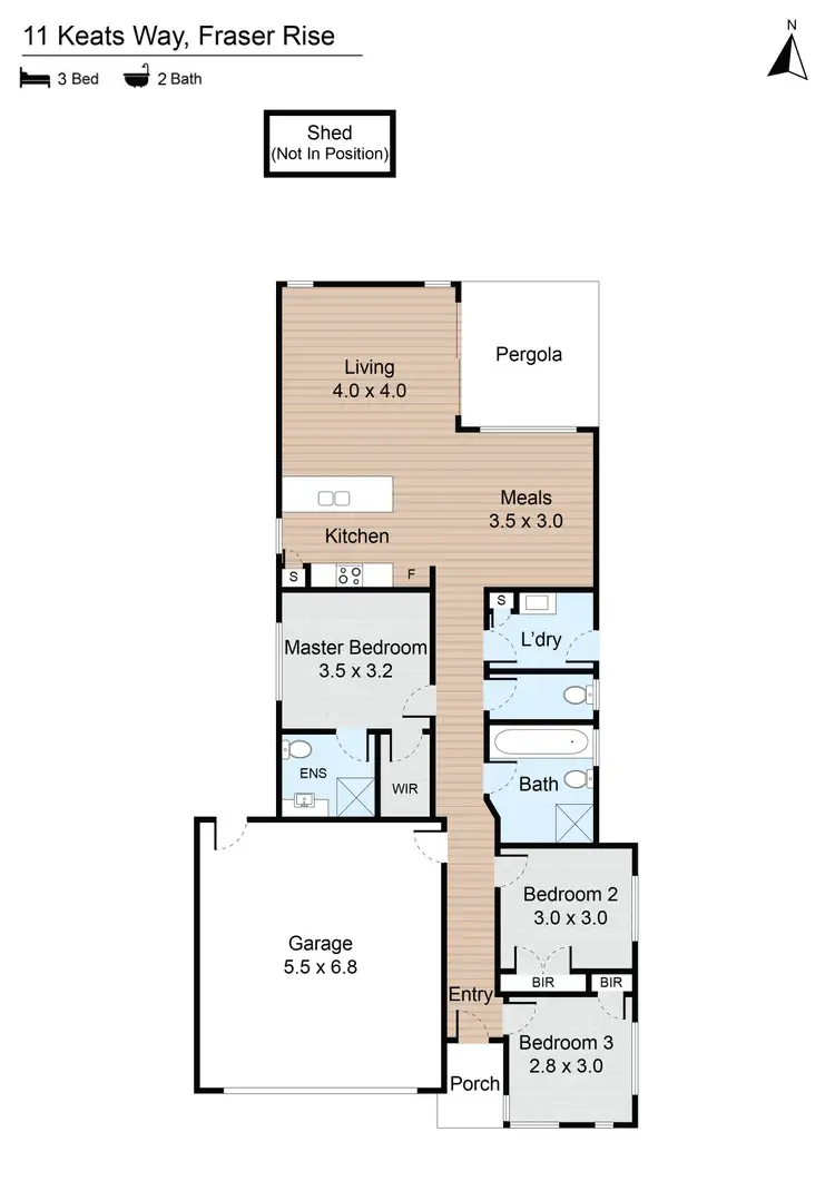 Floorplan of Homely house listing, 11 Keats Way, Fraser Rise VIC 3336