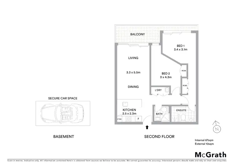 Floorplan of Homely apartment listing, 205/148A Albany Street, Point Frederick NSW 2250