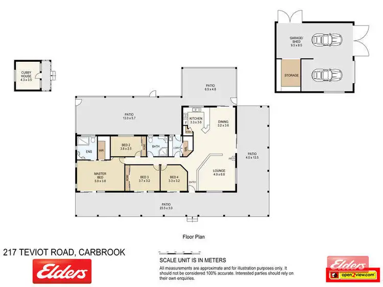Floorplan of Homely rural property listing, 217-227 Teviot Road, Carbrook QLD 4130