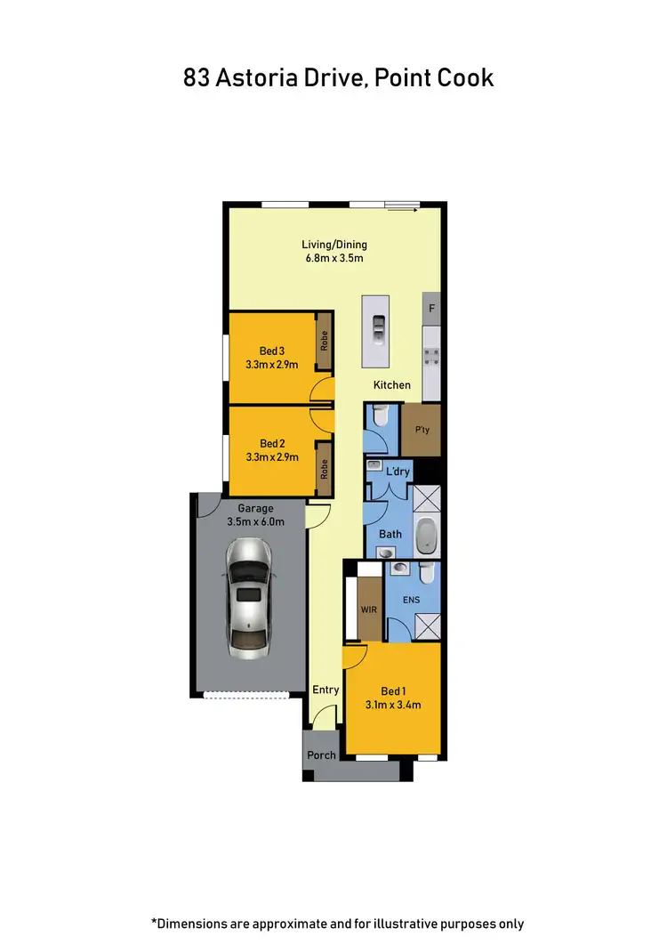 Floorplan of Homely house listing, 83 Astoria Drive, Point Cook VIC 3030