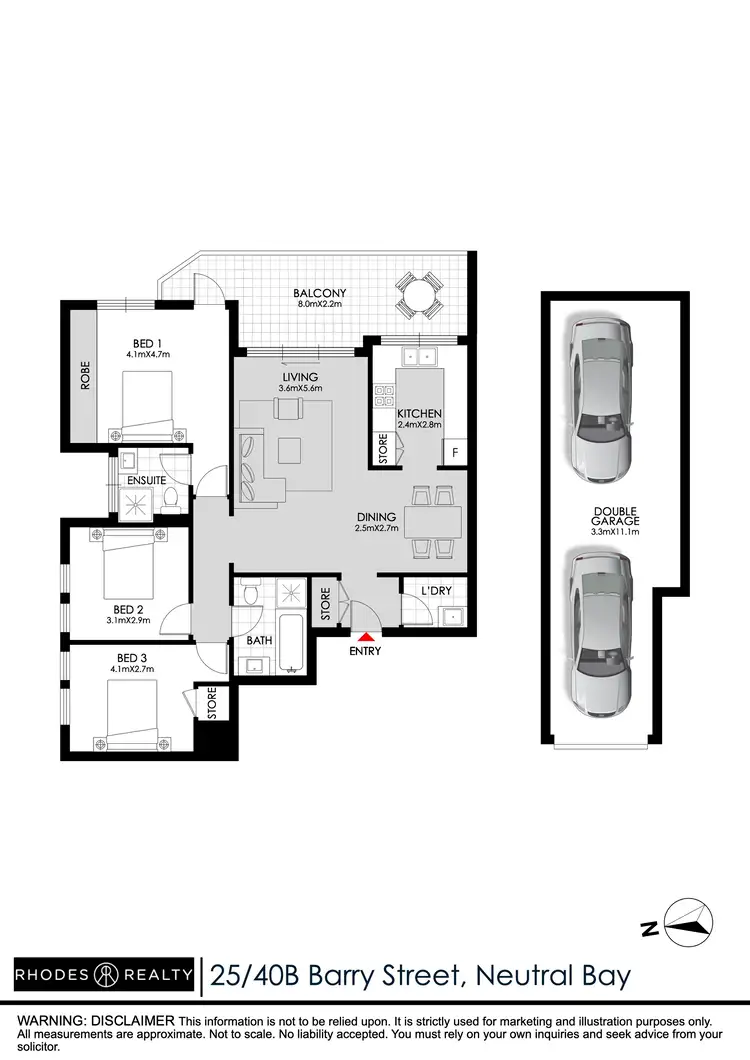 Floorplan of Homely apartment listing, 25/40B Barry Street, Neutral Bay NSW 2089