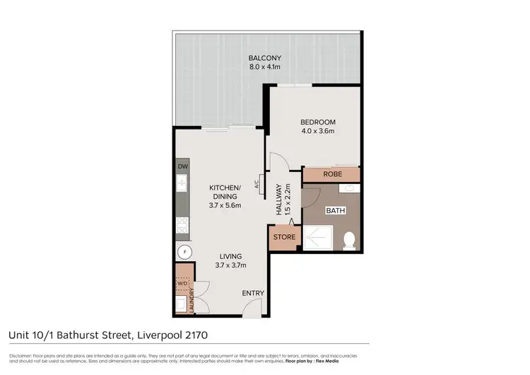 Floorplan of Homely unit listing, 10/1 Bathurst Street, Liverpool NSW 2170