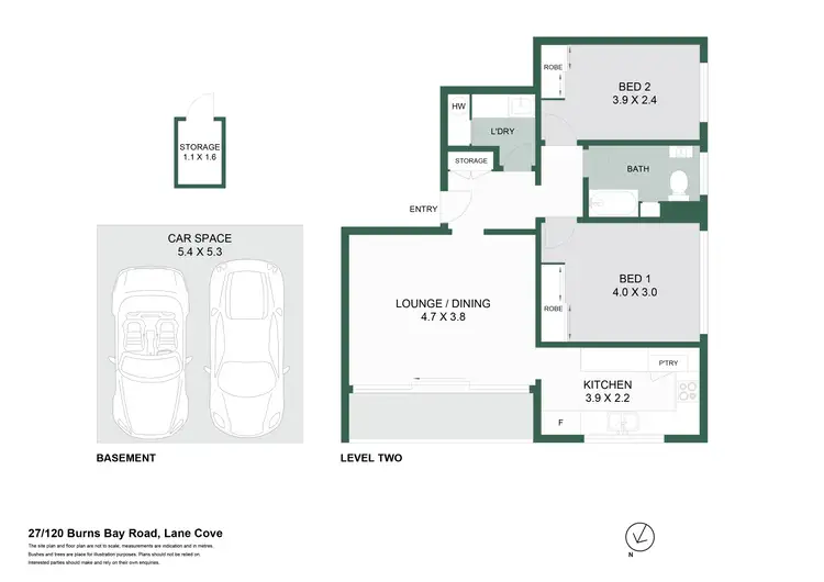 Floorplan of Homely apartment listing, 27/120 Burns Bay Road, Lane Cove NSW 2066