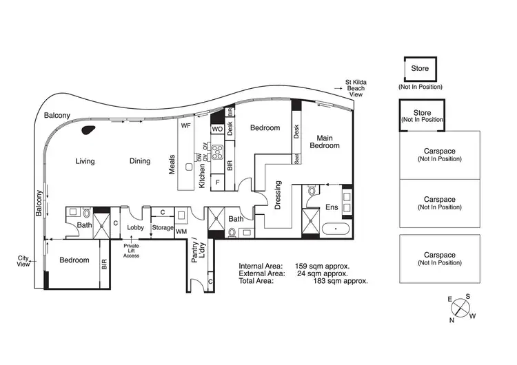 Floorplan of Homely apartment listing, 703P/14-16 The Esplanade, St Kilda VIC 3182