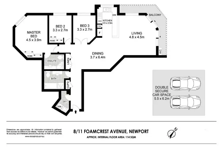 Floorplan of Homely apartment listing, 8/11-15 Foamcrest Avenue, Newport NSW 2106