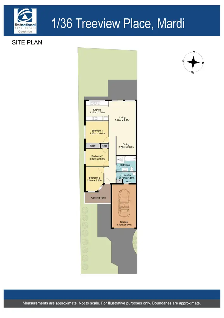 Floorplan of Homely semi-detached listing, 1/36 Treeview Place, Mardi NSW 2259