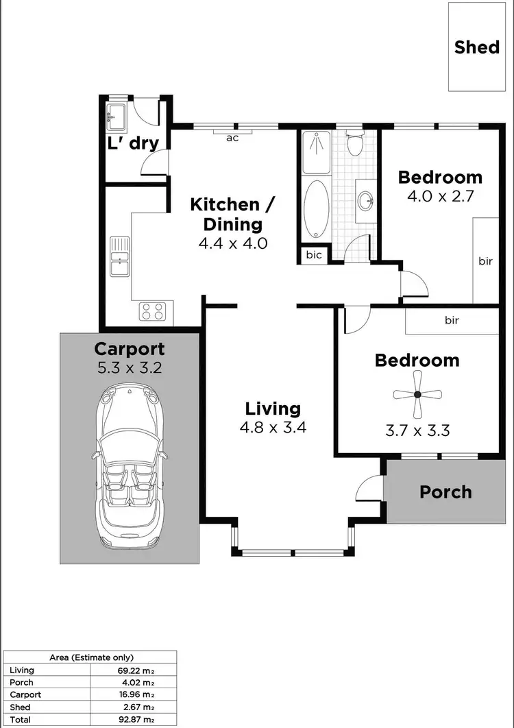 Floorplan of Homely unit listing, 3/18 Tudor Street, Dulwich SA 5065