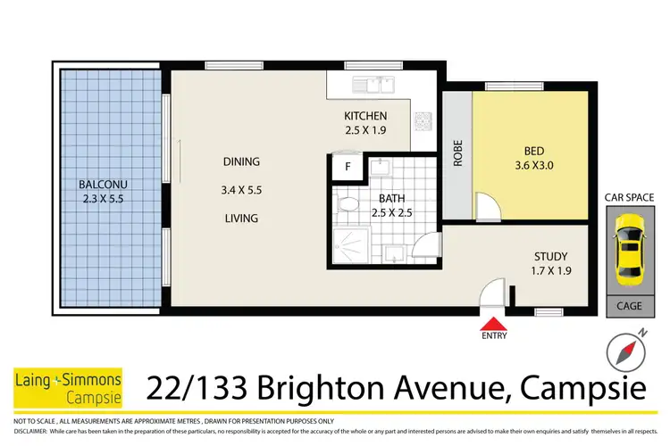Floorplan of Homely apartment listing, 22/133 Brighton Avenue, Campsie NSW 2194