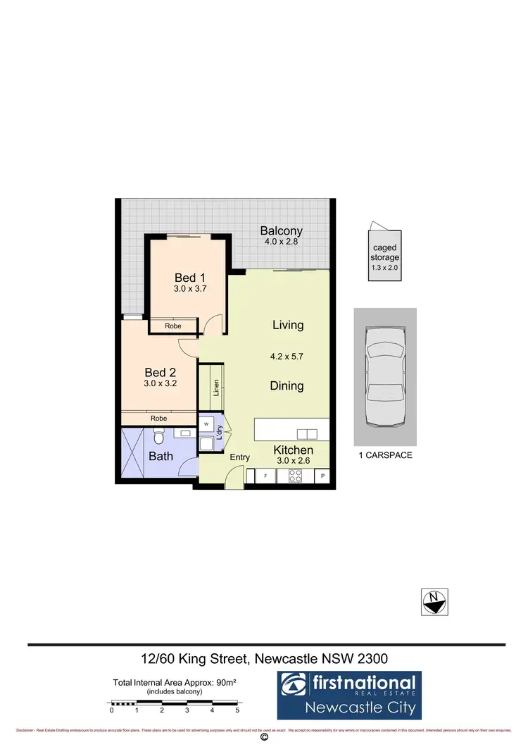 Floorplan of Homely apartment listing, 12/60 King Street, Newcastle NSW 2300