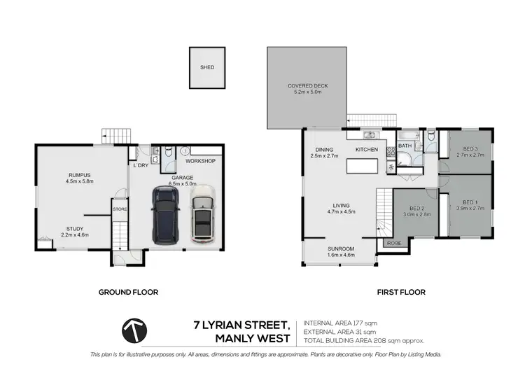 Floorplan of Homely house listing, 7 Lyrian Street, Manly West QLD 4179