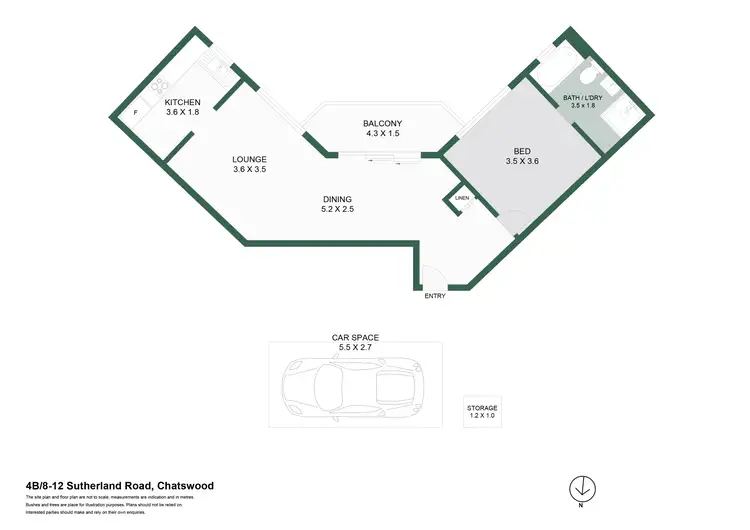 Floorplan of Homely apartment listing, 4B/8-12 Sutherland Road, Chatswood NSW 2067
