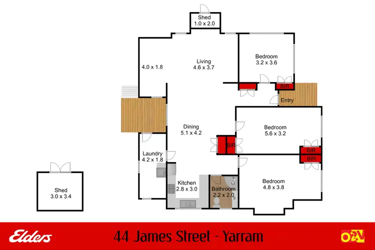 Floorplan of Homely house listing, 44 James Street, Yarram VIC 3971