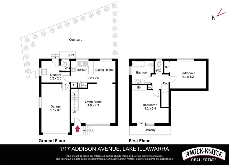 Floorplan of Homely townhouse listing, 1/17 Addison Avenue, Lake Illawarra NSW 2528