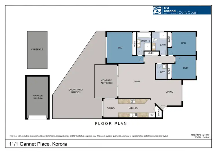 Floorplan of Homely apartment listing, 11/1 Gannet Place, Korora NSW 2450