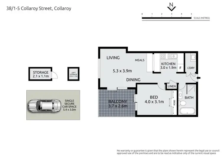 Floorplan of Homely apartment listing, 38/1-5 Collaroy Street, Collaroy NSW 2097
