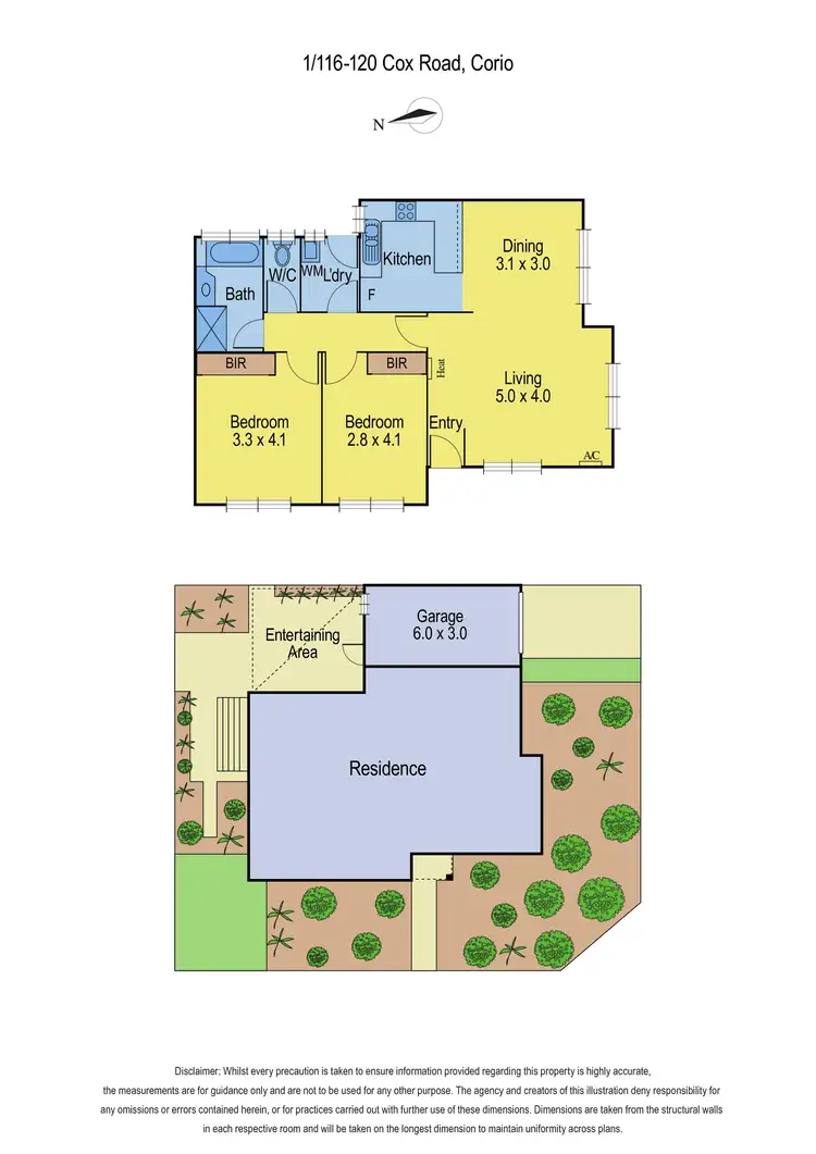 Floorplan of Homely unit listing, 1/116-120 Cox Road, Corio VIC 3214