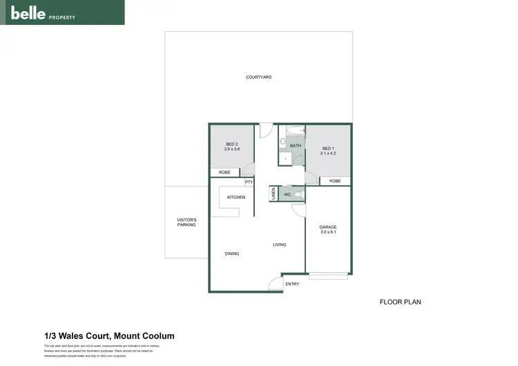 Floorplan of Homely unit listing, 1/3 Wales Court, Mount Coolum QLD 4573