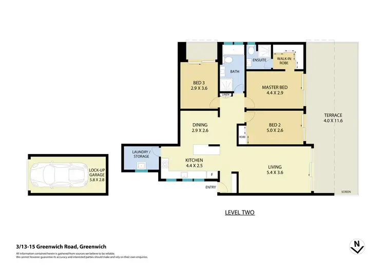 Floorplan of Homely unit listing, 3/13-15 Greenwich Road, Greenwich NSW 2065