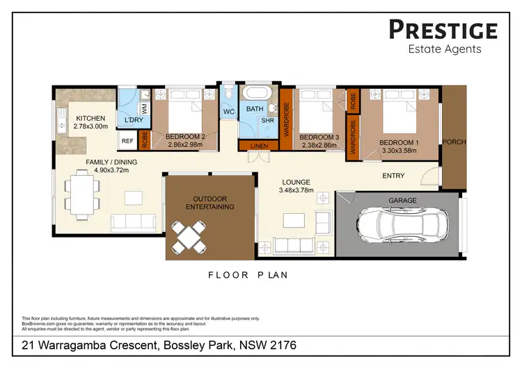 Floorplan of Homely house listing, 21 Warragamba Crescent, Bossley Park NSW 2176