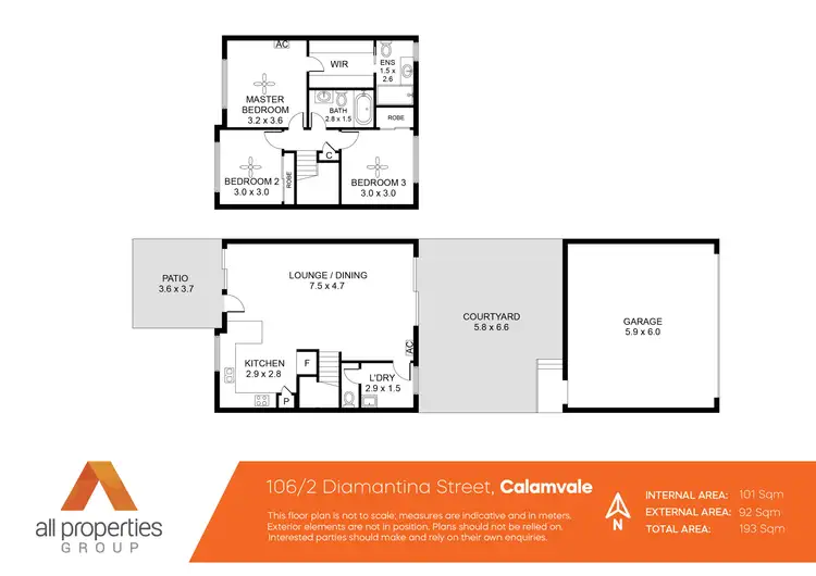 Floorplan of Homely townhouse listing, 106/2 Diamantina Street, Calamvale QLD 4116