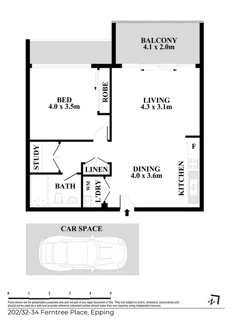 Floorplan of Homely apartment listing, 202/32-34 Ferntree Place, Epping NSW 2121