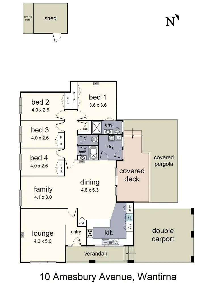 Floorplan of Homely house listing, 10 Amesbury Avenue, Wantirna VIC 3152