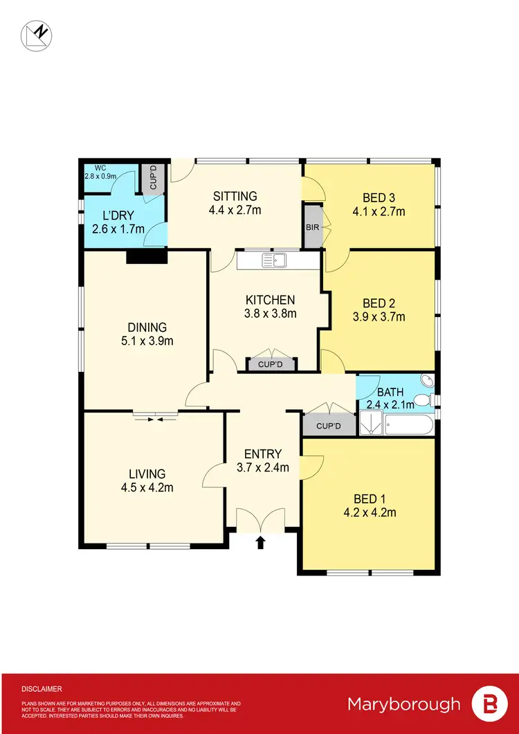 Floorplan of Homely house listing, 36 Napier Street, Maryborough VIC 3465