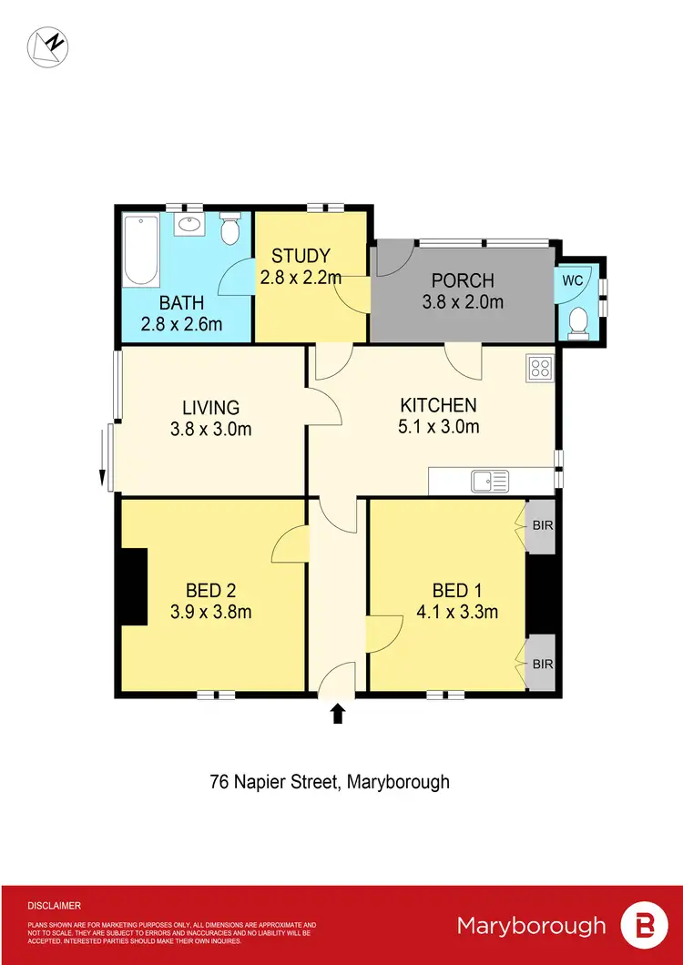 Floorplan of Homely house listing, 76 Napier Street, Maryborough VIC 3465