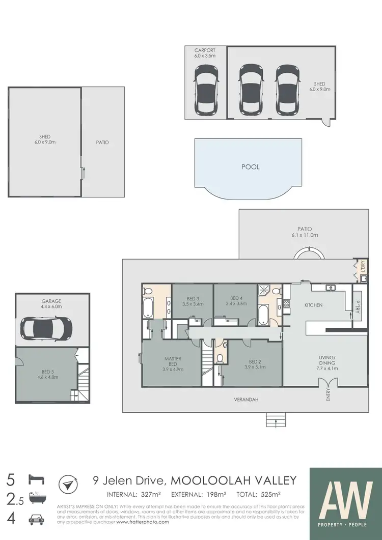 Floorplan of Homely house listing, 9 Jelen Drive, Mooloolah Valley QLD 4553
