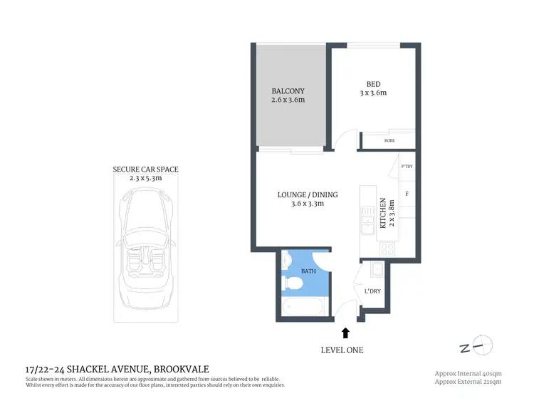 Floorplan of Homely apartment listing, 17/22-24 Shackel Avenue, Brookvale NSW 2100