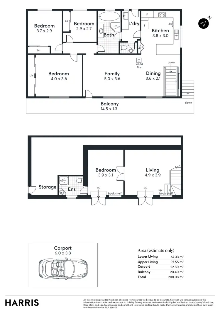 Floorplan of Homely house listing, 5 Fourth Avenue, Bridgewater SA 5155