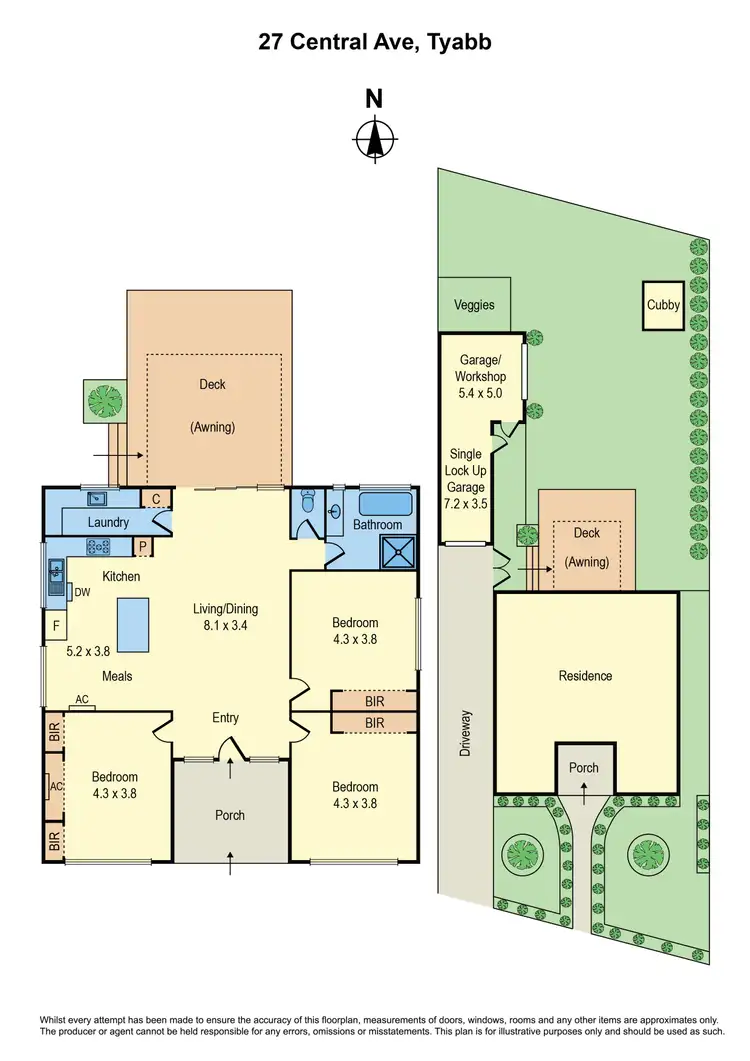 Floorplan of Homely house listing, 27 Central Avenue, Tyabb VIC 3913