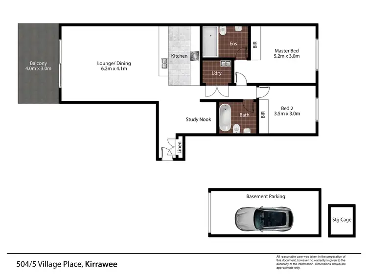 Floorplan of Homely apartment listing, 504/5 Village Place, Kirrawee NSW 2232