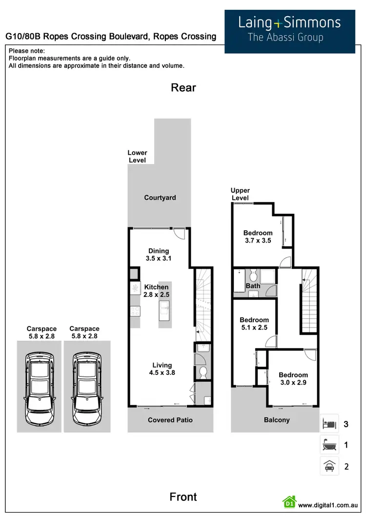 Floorplan of Homely unit listing, G10/80B Ropes Crossing Boulevarde, Ropes Crossing NSW 2760