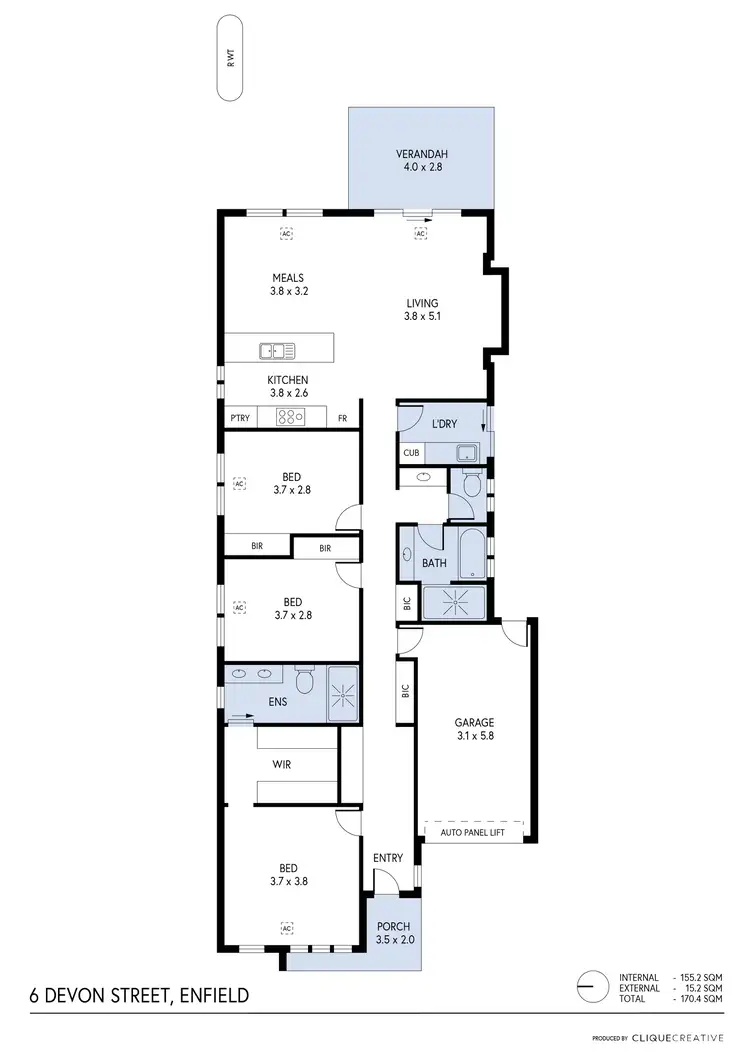 Floorplan of Homely house listing, 6 Devon Street, Enfield SA 5085