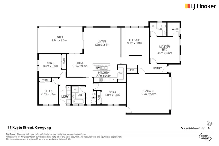 Floorplan of Homely house listing, 11 Keyte Street, Googong NSW 2620