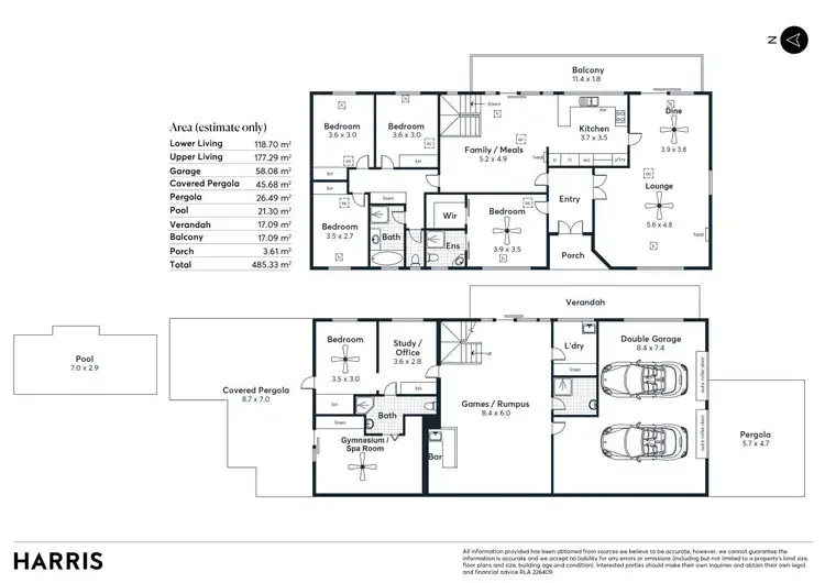 Floorplan of Homely house listing, 7 Urana Court, Highbury SA 5089