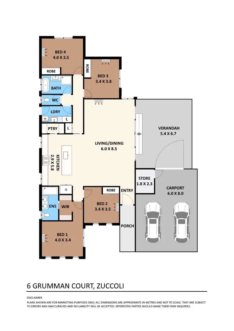 Floorplan of Homely house listing, 6 Grumman Court, Zuccoli NT 832