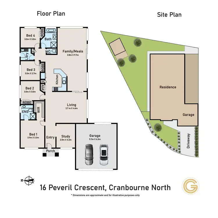 Floorplan of Homely house listing, 16 Peveril Crescent, Cranbourne North VIC 3977