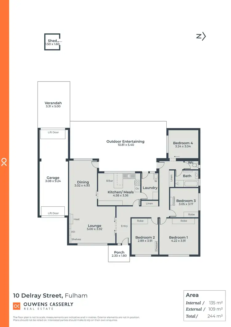 Floorplan of Homely house listing, 10 Delray Street, Fulham SA 5024